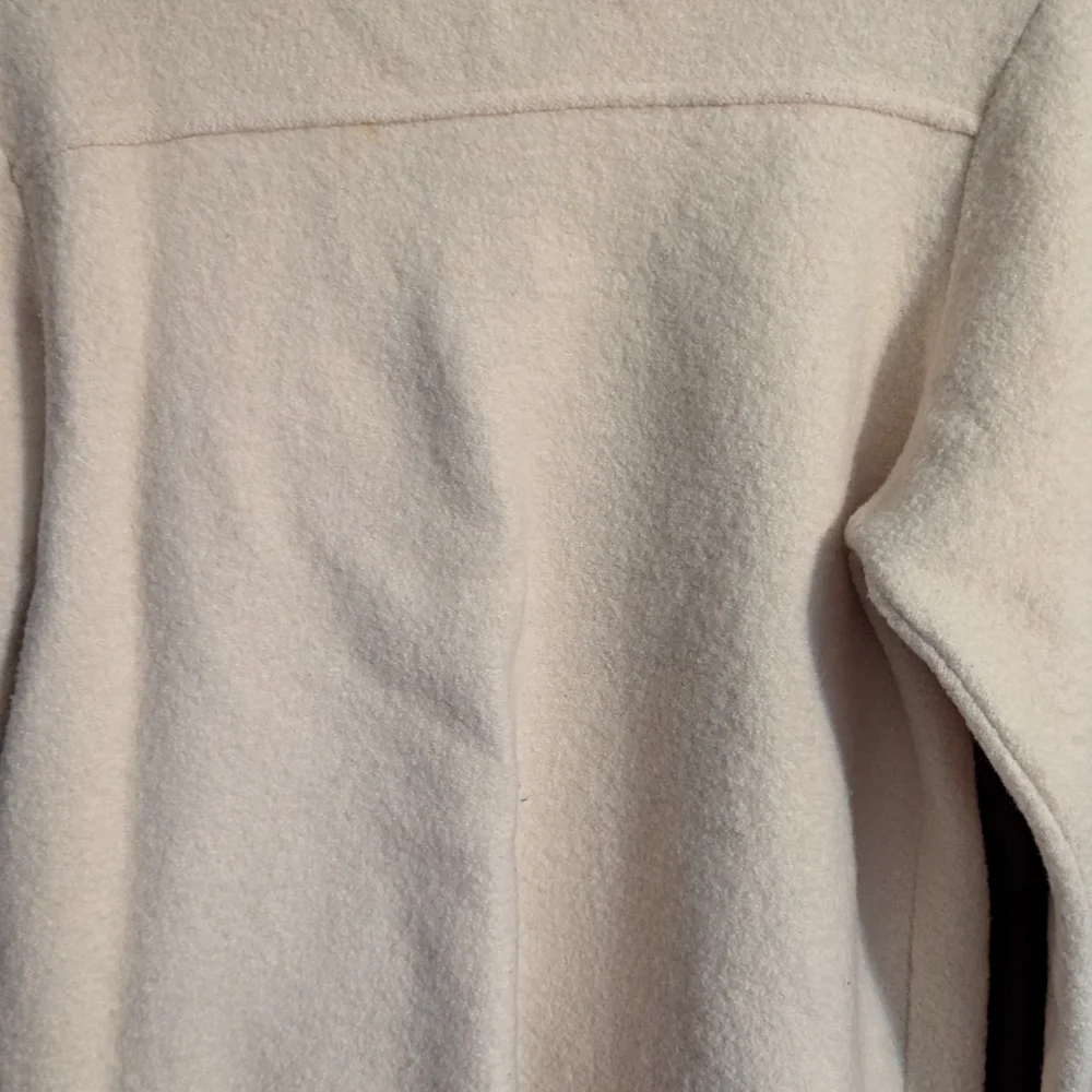 Casual Corner Elegant Ivory Pea Coat - Picture 4 of 4